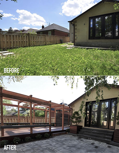 Kingsway Before and After Backyard