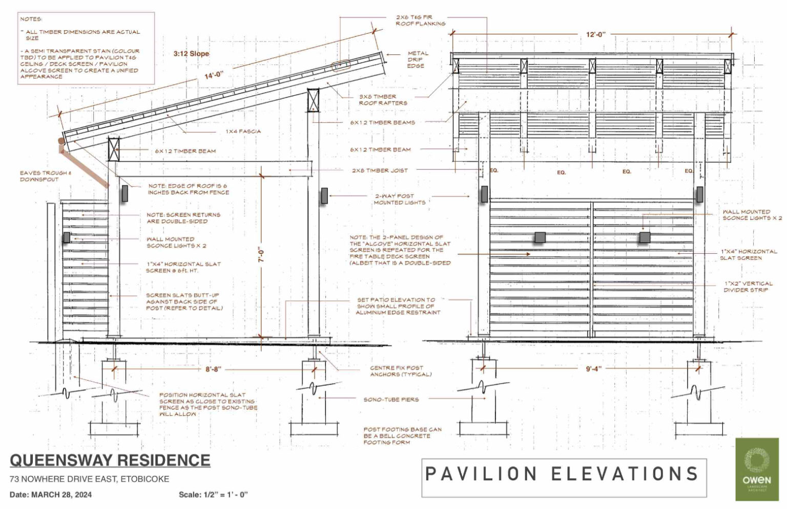 Construction Detail for the Pavilion